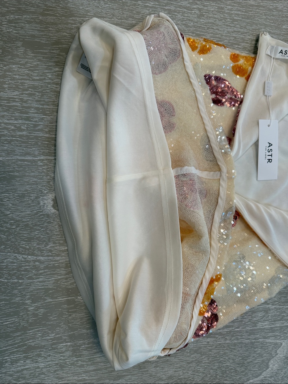 Abelia Sequin Floral Mini Dress ASTR The Label - Picture 7 of 8